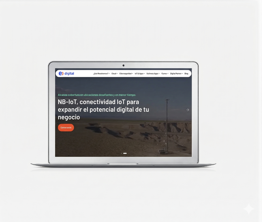 NB-IoT product landing page mockup